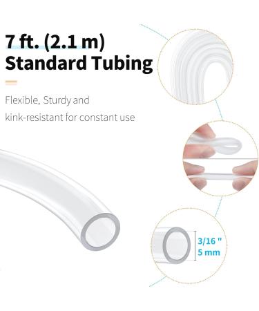 Pawfly Aquarium Air Hose Set | Standard Air Pump Accessories with Air Stone Suction Cups & Check Valve | 4/6mm 2m for Optimal Aquarium Ventilation - Buy Online on GoSupps.com