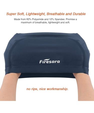 Firesara Fabric Swim Cap - High Elasticity, Breathable, Keeps Hair Clean - For Women, Girls, Men, Kids - Grain Blue (One Size) - Buy Online on GoSupps.com