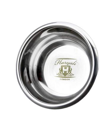 Haryali London stainless steel shaving bowl - 3.2 inch large foaming soap shell for men and women - durable bowl for wet shaving - keep foam warm and handy
