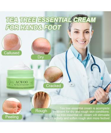  ACWOO ACWOO Foot cream soothing foot moisturizer removes calluses foot cream tea tree and aloe vera for deep hydration for very feet - Buy Online on GoSupps.com
