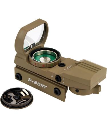 SVBONY Red and Green Dot Sight Reflex Sight 4 Reticles 5 Brightness Levels | Tactical 20mm Mount 33mm Reflex Lens - Allen Screws Included - Buy Online on GoSupps.com
