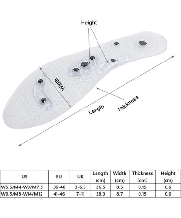 Buy Magnetic Acupressure Insoles for Reflexology & Foot Massage | International Shipping | Multicolor 29cm - Buy Online on GoSupps.com