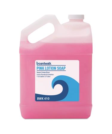 BWK410 - Boardwalk Mild Cleansing Pink Lotion Soap Pleasant Scent Liquid 1 Gal Bottle
