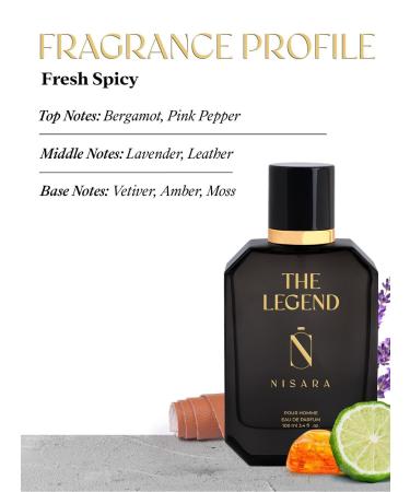 The Legend Perfume For Men - 100 ml | Long Lasting Eau De Parfum | Premium Perfume | Fresh Spicy Fragrance | EDP Scent for men | Premium Perfume - Buy Online on GoSupps.com