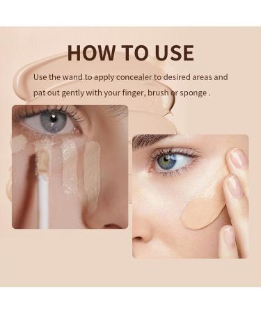 Moisturizing Concealer Stick Lightweight Full Coverage Long Lasting Conceals Corrects Hydrates Long-Wear Matte Finish Waterproof & Lightweight For All Skin 2 Pcs (0104) - Buy Online on GoSupps.com