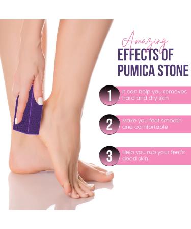 Glamza Foot Pumice Sponge Callus Exfoliate Stone Hard Skin Remove Pedicure Scrubber Pack of 4 - Buy Online on GoSupps.com