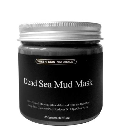 Dead Sea Mud Mask for Face and Body Deep Pore Cleansing Acne Treatment Anti Aging and Anti Wrinkle Organic Natural Facial Mask for Smoother and Softer Skin (250g./8.8oz.)