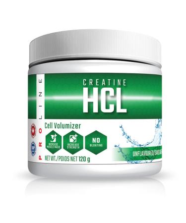 Pro Line Natural Creatine HCL Powder | Ultra Concentrated Creatine Hydrochloride (HCL) for Strength Performance Recovery | 1000mg Creatine HCL Per Serving | 120 Servings (Unflavoured) Unflavored