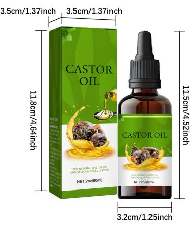 Castor Hair Oil for Hair and Scalp 60 ml Hair Oil Against Hair Loss to Stimulate Hair Growth and Care of the Scalp with Castor Oil Hair Oil Stimulates Hair Growth - Buy Online on GoSupps.com