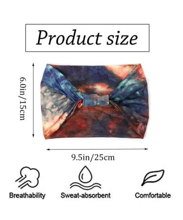 Zoestar Boho Frontal Ligaments - Stylish Batik Yoga Headscarf & Turban Headband Set for Women & Girls | 3-Piece Vintage Hair Accessories - Buy Online on GoSupps.com