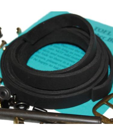 Genuine Top-Grain Leather Strap 72 x 5/8 x 1/8 | DIY Arts & Crafts Clothing Jewelry Wrapping | Black Leather Strip - 7-8 oz - Buy Online on GoSupps.com