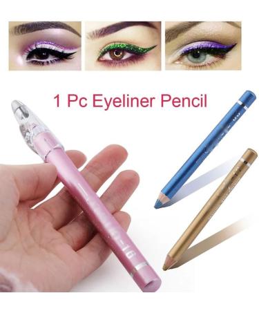  HIFFEY Trendy colored eyeliner pen highlighter waterproof eyeshadow glitter pencil cosmetic glitter eyeliner (Color: Style 07) - Buy Online on GoSupps.com