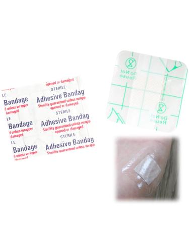 Waterproof Adhesive Bandages Stays on in The Pool Holds for 12 Hours Clear Bandages for Fingers and Elbows 50 Pack Waterproof Bandages