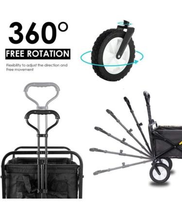 Folding Garden Wagon Cart Outdoor Park Collapsible Utility Wagon Picnic Camping Cart for Outdoor/Festivals/Camping G:yellow - Buy Online on GoSupps.com