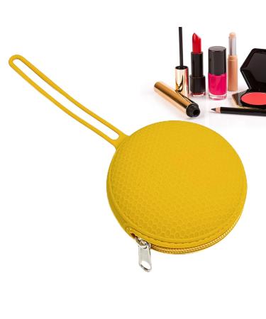 Moonyan silicone pacifier holder silicone pacifier container |Portable silicone storage bags for travel - cute small storage bags with zipper and rope for small yellow b