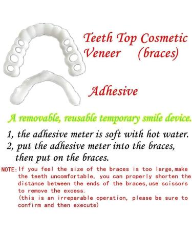 Xiaocui Provisional Dentures - 3 Pairs of Snap-On Instant Smile Teeth Veneers | Comfort Fit Flex Cosmetic Dentistry Stickers with Toothbrush | One Size Fits All - Buy Online on GoSupps.com