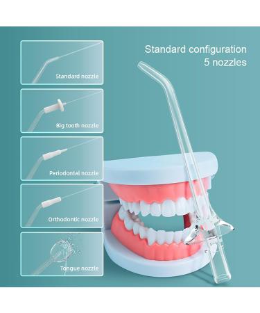 Portable Oral Rinse Water Flosser - 4 Modes 5 Nozzles 300ml IPX7 Waterproof Rechargeable - Gold | Best Oral Care Solution - Buy Online on GoSupps.com