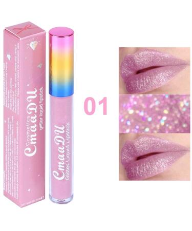 Allbesta Long Lasting Metallic Liquid Lipstick - Waterproof Matte Lipgloss Non-Stick Cup #01 | International Shipping - Buy Online on GoSupps.com