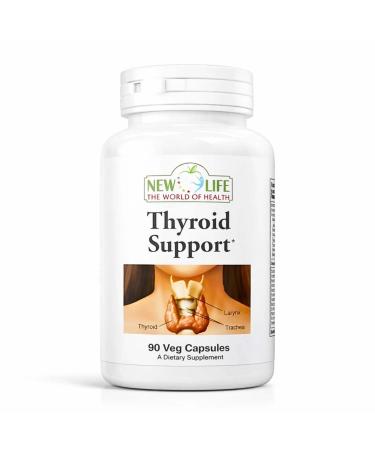New Life Thyroid Support Thyroid Balance Iodine 90 Veg Capsules 90 Capsules