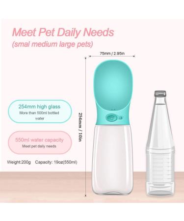 Portable Dog Water Bottle 550ml - BPA-Free Leakproof Travel Drinking Bowl for Pets - Cotop Blue - Buy Online on GoSupps.com