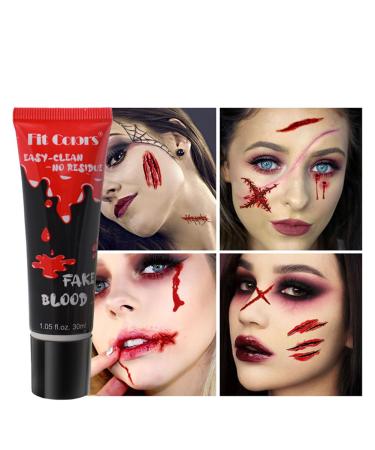 GL-Turelifes Halloween Fake Blood Paint Makeup | Coagulated Blood Gel for Zombie Vampire & Monster SFX | 1.06oz Bright Red Special Effects Wound Modeling - Buy Online on GoSupps.com