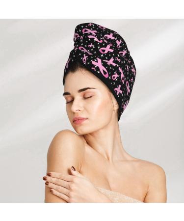 Hair Towel Wrap for Quick Drying | Button Towel Turban | Breast Cancer Awareness - Shop Now - Buy Online on GoSupps.com