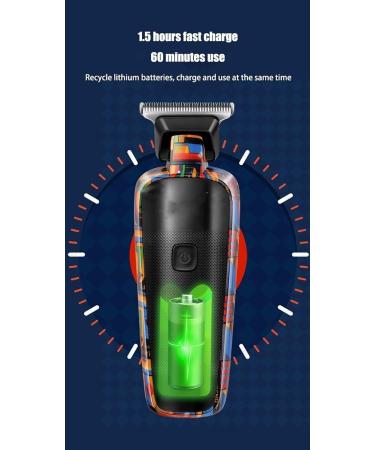 MAYiT Hair Clippers for Men - Electric Trimmers USB Rechargeable Graffiti Design | Perfect for Home & Barber Shop Use - Buy Online on GoSupps.com