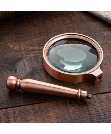 Magnifying Glasses Educational Hobby Magnifiers Handheld All Metal Red Bronze 10 Times Hd Optical Magnifying Glass Comfortable Anniversary - Buy Online on GoSupps.com