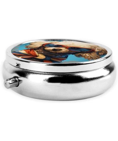 Portable Teddy Sunglasses Pill Box - 3-Compartment Metal & Plastic Insert Travel Essential - Buy Online on GoSupps.com