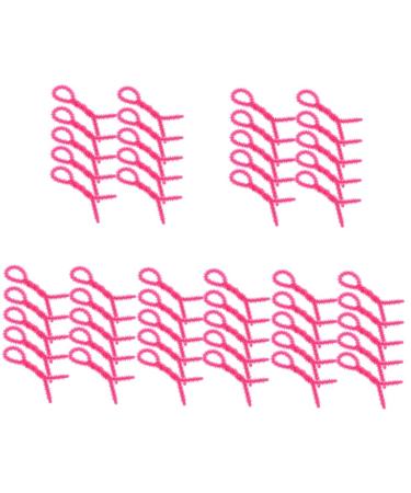 FOMIYES 50 Pcs Perm Tools Flexible Perm Rod Hair Curler for Women Hair Rollers for Women 15.00X0.60X0.60CMx5pcs Rosyx5pcs