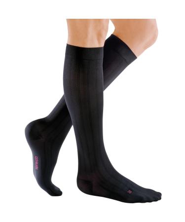 mediven for Men Classic 20-30 mmHg Calf High Compression Stockings Closed Toe Leg Circulation for Men Compression Dress Socks Leg Support Compression Coverage III Black