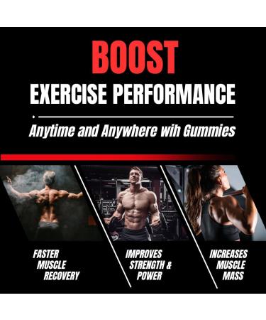 Creatine Monohydrate Gummies - 5g Per Serving Sugar Free Boost Strength & Muscle - 120 Count for Men & Women - Buy Online on GoSupps.com