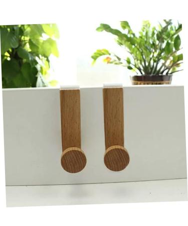 CIYODO Clothes 2pcs Towel Hook Wood Coat Hooks Scarf Hanger Coat Rack Door Hanger Door Hook Car Door Shower Door - Buy Online on GoSupps.com