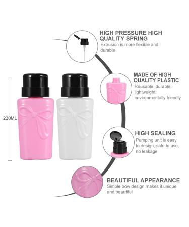 2PCs Nail Polish Remover Pump Dispenser - Portable Plastic Storage Bottle for Nail Art | Perfect Nail Tool - Buy Online on GoSupps.com