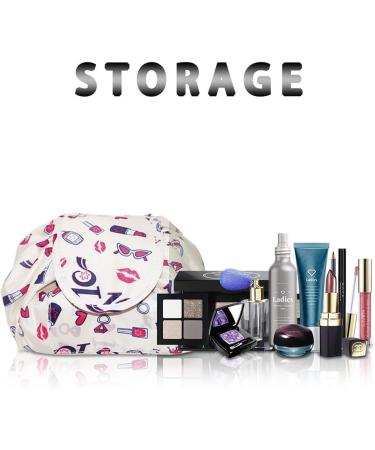 Lazy Cosmetic Bag - Portable Large Makeup Travel Organizer for Women & Girls | Stylish Storage Solution - Buy Online on GoSupps.com
