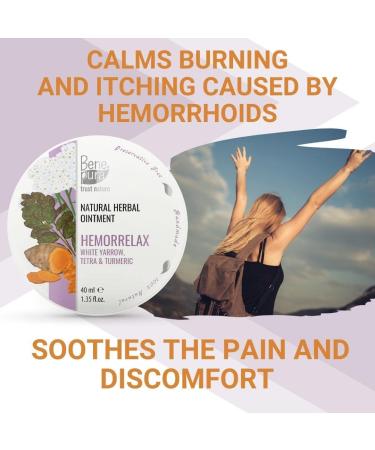 BenePura Hemorrhoids Ointment with White Yarrow - 1.35 fl. Oz - Soothes Burning and Itching - Natural Hemorrhoid Relief - Buy Online on GoSupps.com