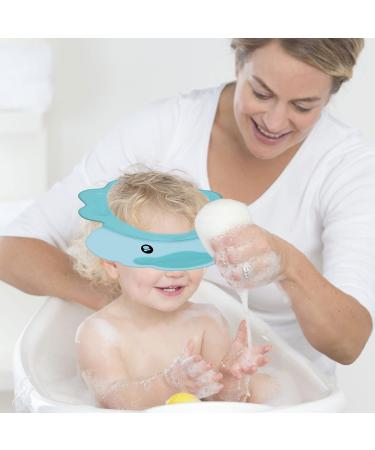 VIKSAUN Kids Shower Cap | Adjustable Baby Bath Soft Cap for Hair Washing Shield | Blue Shower Protector Visor Hat for Eyes, Ears, and Face Protection - Buy Online on GoSupps.com
