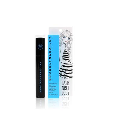 Lash Next Door Water Resistant Mascara Black Volume and Length - No Clump Volumizing Mascara for Thickening and Lengthening - Smudge Proof Lashes by Brooklyn and Bailey (1 Pack)