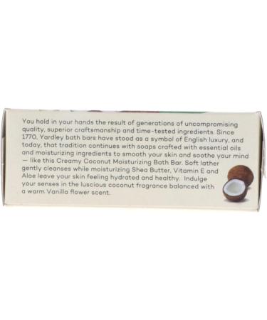 Yardley London Coconut Moisturizing Bath Bar 4.25oz - 8 Bars (2x4pk) | Creamy Coconut Scent | Hydrating Formula - Buy Online on GoSupps.com