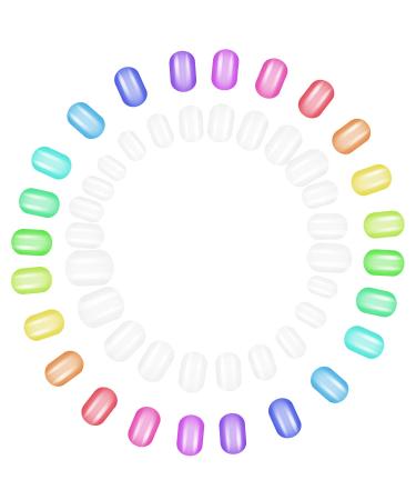 600 Kids Natural Acrylic False Nail Tips - Short Full Cover Fake Nails for Girls - 10 Sizes (Clear) - Buy Online on GoSupps.com