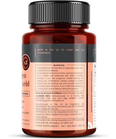  pureclinica 1500 mg x 1080 tablets. 1200 mg of UltraColl Collagen and 300 mg of hyaluronic acid per tablet. (6 bottles of 180 tablets each - 36-month supply) - Buy Online on GoSupps.com