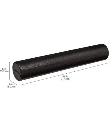 Amazon Basics High Density Foam Exercise Roller 90 cm - Black | Ideal Foam Roller for Muscle Recovery & Fitness | Best Price & Fast International Shipping - Buy Online on GoSupps.com
