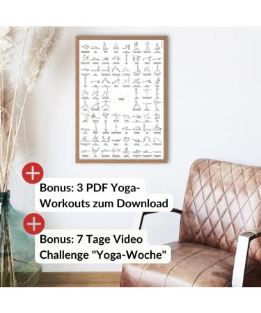 FIT BALANCED Yoga Poster A2 - 76 Essential Yoga Exercises & Asanas for Home Practice | International Shipping - Buy Online on GoSupps.com