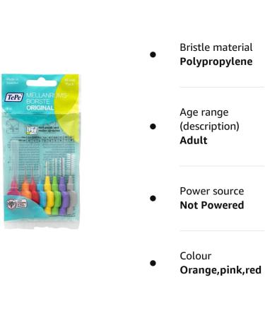 TePe Oral Health Care Interdental Brush Mixed Pack - 8 Pieces - Orange, Pink, Red - 8 Count - Buy Online on GoSupps.com