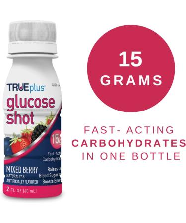 TRUEplus Glucose Shots 6 Bottles - Mixed Berry | Fast-Acting Glucose Supplement - Buy Online on GoSupps.com