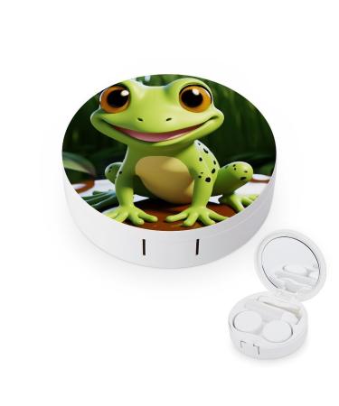 Contact Lens Case Cute Frog Portable Travel Contact Lens Box Contact Lens Storage Box