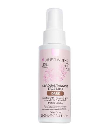 Brushworks Bronzing Tanning Face Mist - Dark 100ml