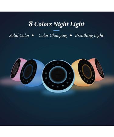 Housbay Glows White Noise Sound Machine with Night Light - 31 Soothing Sounds for Baby, Kids, and Adults - Sleep Aid for Relaxation and Better Sleep - A-White - Buy Online on GoSupps.com