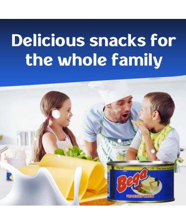 Bega Canned Cheese: Shelf Stable Processed Cheddar, 100% Real Cow Milk, Long-Term Storage Food - 6 Pack - Buy Online on GoSupps.com