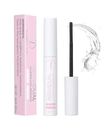 ALLOVE Cluster Lash Remover for Lash Clusters Lash Glue Remover for Individual Lashes Gentle No-Irritation DIY Lash Extension Remover Lash Adhesive Cleanser for Self-applications Lash Remover 5ml